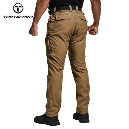 TOPTACPRO Men's Flex Ripstop Water-Resistant Lightweight Stretch Cargo Trousers for EDC Outdoor Work Hiking 8201