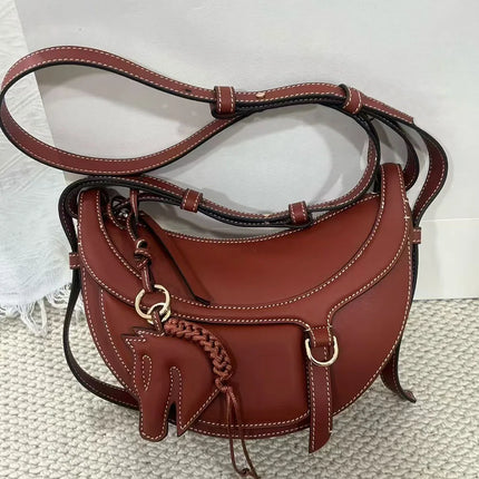 Popolare Borsa a Tracolla da Donna in Pelle, Nuovo Design 2026, Piccola Borsa a Spalla Sottobraccio