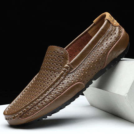 Scarpe casual da uomo di marca di lusso estiva Mocassini da uomo in vera pelle morbida Mocassini Designer italiano Scarpe da barca traspiranti