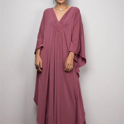 Cover Up Caftano casual da donna Taglie forti Abiti da spiaggia Abito da bagno con maniche a pipistrello platinumshop