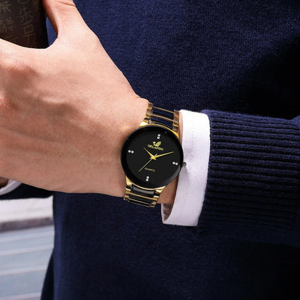 ORLANDO Orologi di lusso da uomo Nuovo arrivato Orologio da polso in acciaio al quarzo oro nero freddo Squisito orologio Masculino Relogio Orologio di moda platinumshop
