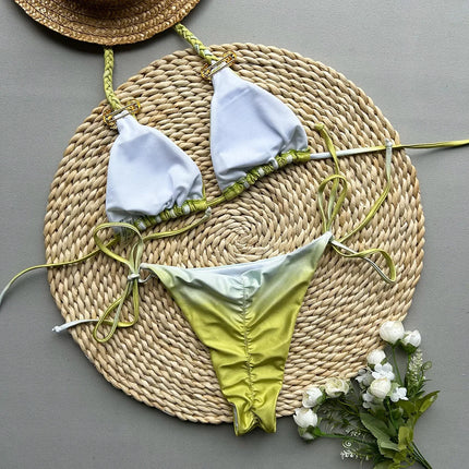 Micro Bikinis 2026 Push Up Women Swimsuit String Swimwear Brazilian Bikini Set Halter Biquini Floral Swimsuit Solid Beachwear platinumshop