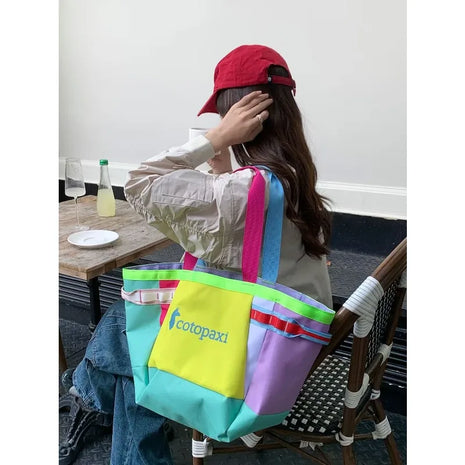 Sac fourre-tout Dopamine 30L, sac de voyage portable de grande capacité, sac fourre-tout coloré en alpaga