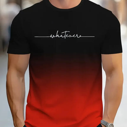 Men's Casual Shirts, Men's T-shirts, Men's Clothing, Versatile Tops, Simple Style, Everyday Contrast Outfits