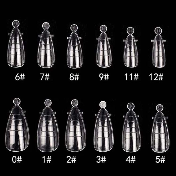 60Pcs Dual Nail Forms Extension Tips Mold Quick Building False Nails Short Almond Acrylic Upper Forms DIY Art Manicure Tool 2027