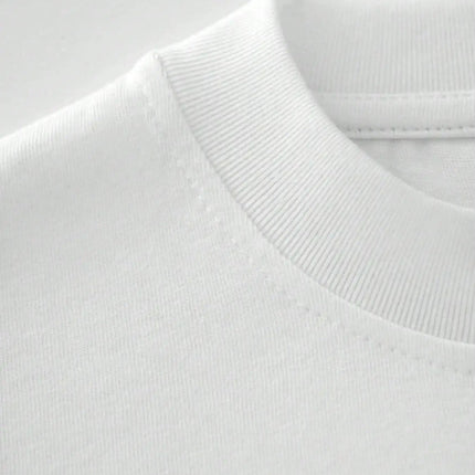 Men's Fashion Balance Letter Pattern Crew Neck Short Sleeve Casual T-Shirt PlatiNum