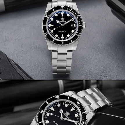 ADDIESDIVE Luxury Men's Analog Watch BGW9 Luminous Ceramic Bezel Bubble Mirror Glass Diver's Watch 200m Quartz Watches AD2068