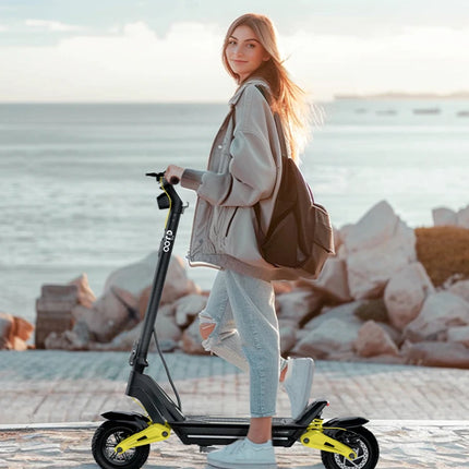 Monopattino Elettrico OOTD S10 10 Pollici con Bluetooth e APP, 1400W 48V 20AH, Velocità Massima 55 KM/H, Autonomia 70km, Monopattino Leggero con Doppia Sospensione