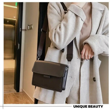 Classic Designer PU Leather Crossbody Bag for Women Travel Handle Handbag Fashion Shoulder Messenger Bag Ladies Small Flap Bag PlatiNum