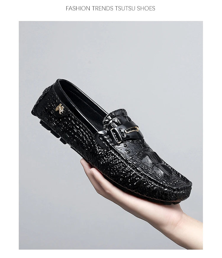 Scarpe Italiane Formali da Uomo, Mocassini in Pelle Fatti a Mano, Scarpe Casual Eleganti Slip-on, Comode Calzature di Lusso per Uomo