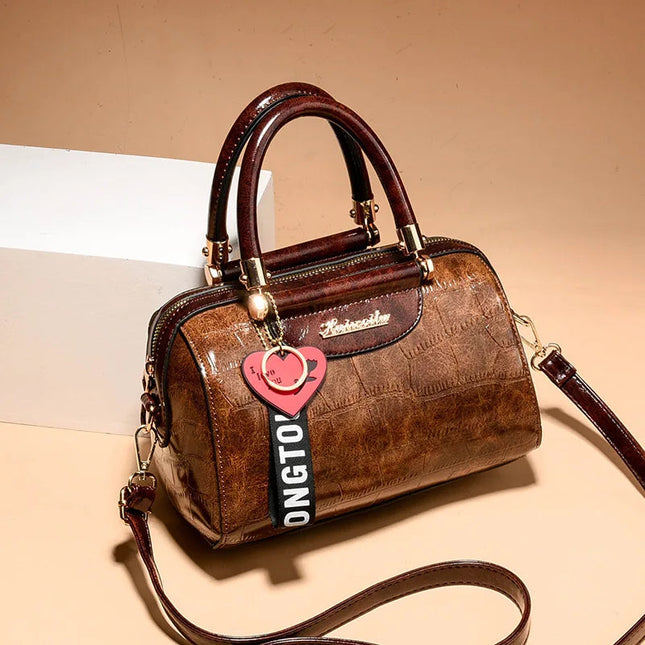 Luxury Design Handbags Shoulder Bags Top Quality PU Leather Women Handbag Classic Crocodile Tote Bag Female Messenger Bag Bolso PlatiNum