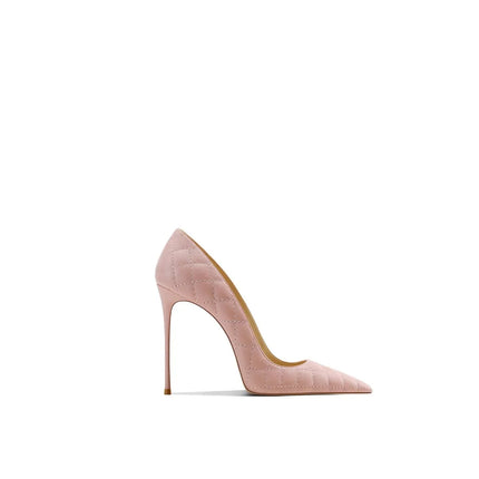 Tacchi a spillo a punta in pelle rosa Tacchi alti stile principessa per donna Primavera 2025