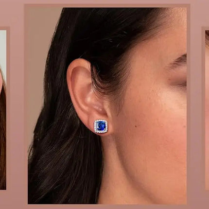 Drperfect Orecchini in argento con zirconi cubici per donna Uomo Orecchini a bottone delicati ipoallergenici placcati in oro 14 carati platinumshop