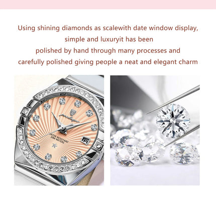 Orologio da donna POEDAGAR, raffinato, impermeabile, luminoso, con datario, in acciaio inossidabile, elegante orologio da polso al quarzo per donna. platinumshop