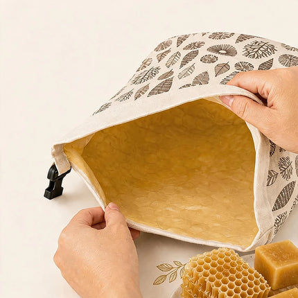 Borsa per Pane in Cotone Riutilizzabile con Chiusura a Fibbia, 2 Pezzi, 43x33cm, Tessuto Traspirante per Cucina e Viaggi