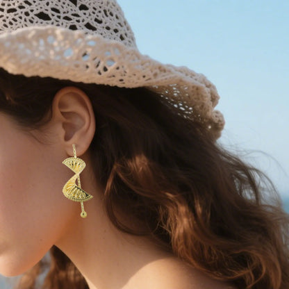 YTJX 2025 Nuovo Twist Grande Orecchino Design Doppia Elica DNA Gine Modello Orecchini a pendaglio Dichiarazione Hip Hop Regali di gioielli per feste ﻿