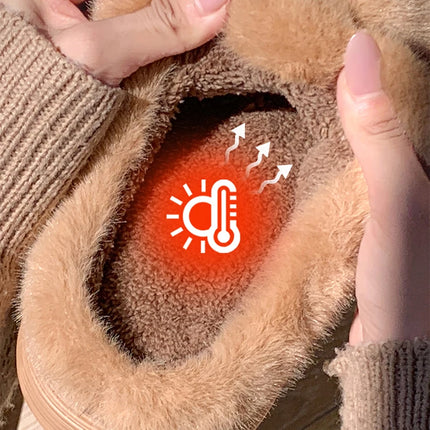 Pantofole da casa per cani simpatico cartone animato da donna Scarpe in cotone antiscivolo con suola spessa calda Donna Autunno Inverno Soffici pantofole in peluche confortevoli