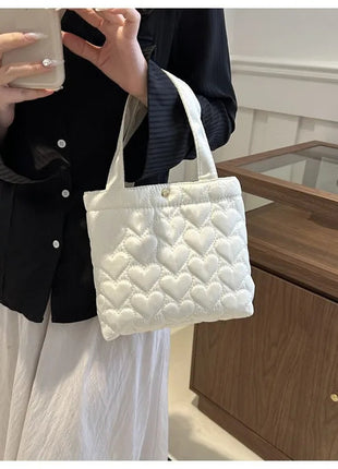 Puffer Shoulder Bag for Women Soft Down Cotton Padded Tote Handbag Purse Quilted Cross Body Bag Solid Color Bubbles Cloud Bag PlatiNum