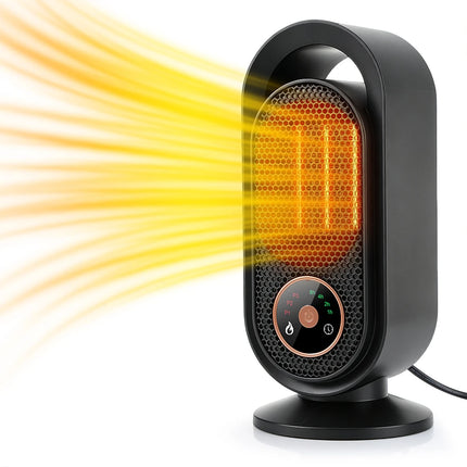 1000W Winter Portable Desktop Heater 4 Timer Settings Warm Air Blower PTC Fast Heating Household Heater for Home Office Indoor
