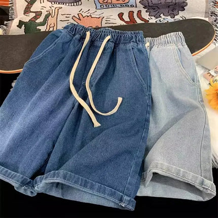 2025 Nuovi pantaloncini estivi Jeans da uomo Pantaloni in denim Stretch Blu scuro Fashion Design Jeans da uomo Slim Dritto Jeans corti maschili Hombre