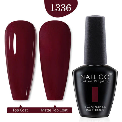 NAILCO 15ml Green Blue Series UV Nail Gel Polish Blue Colors UV&LED Gel Varnish Red Soak Off Semi Permanent LED Nail Gel Varnish