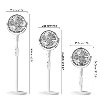 3 in 1 telecomando intelligente umidificatore ventilatore da pavimento ventila circolatore piedistallo supporto ventilatore regolabile in altezza 4 velocità condizionatore d'aria