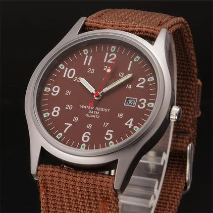 Ragazzi marca orologi economici uomo moda casual cinturino in nylon sport esercito regali data orologio da polso al quarzo fluorescente Relogio Masculino platinumshop