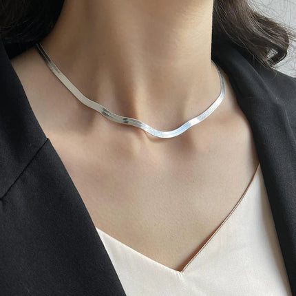 Set di collane con bracciale a catena in argento sterling 925 da 4 mm per donna uomo set di gioielli da sposa per feste di moda regali platinumshop
