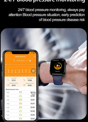 2025 Nuovo AI Diagnosi Lipidi nel sangue Acido urico Test di composizione corporea Smart Watch per uomo ECG + PPG Chiamata Bluetooth Salute Smartwatch platinumshop
