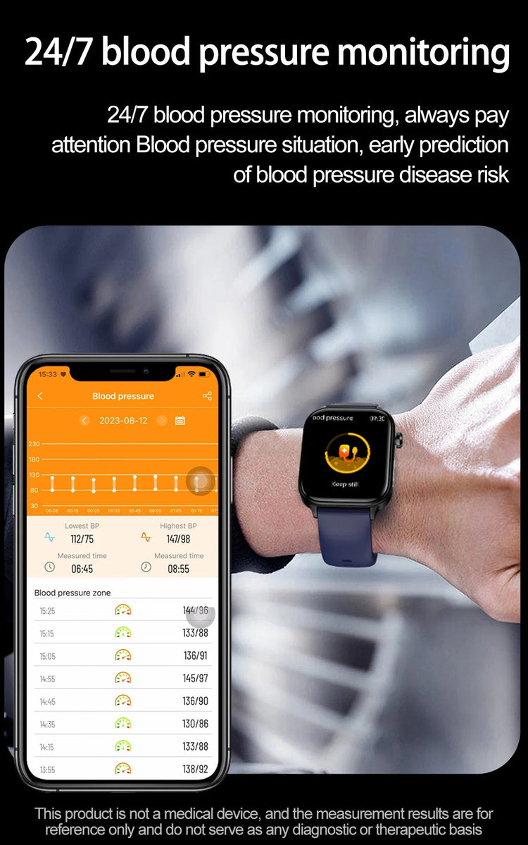 2025 Nuovo AI Diagnosi Lipidi nel sangue Acido urico Test di composizione corporea Smart Watch per uomo ECG + PPG Chiamata Bluetooth Salute Smartwatch platinumshop