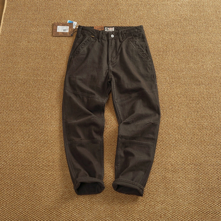 Autumn And Winter New American Retro 100% Cotton Multi-pocketed Washed Old Straight Casual Pants Loose Fashion Cargo Trousers