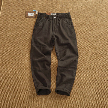 Autumn And Winter New American Retro 100% Cotton Multi-pocketed Washed Old Straight Casual Pants Loose Fashion Cargo Trousers