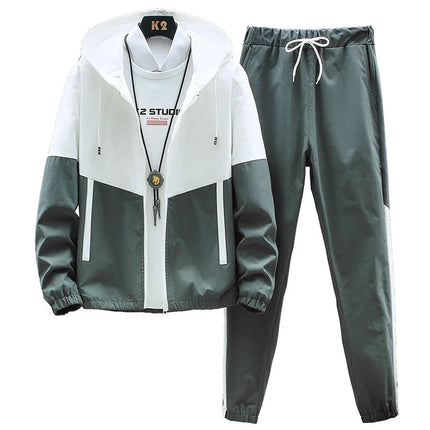 M-6XL-New-Men's-Sportswear-Set-from-Japan-South-Korea-Autumn-Casual-Wear-Men's-Hooded-Jacket-Leg-Tied-Pants-Trendy-Casual-Suit
