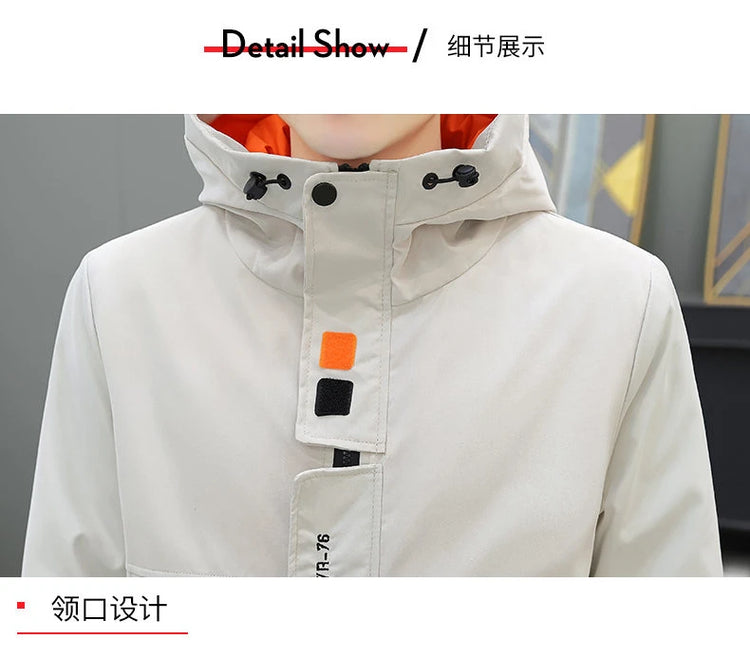 Men's Autumn/Winter Jackets New Arrived Trendy Brand Couple Jacket Men's Women's Handsome Casual Hooded Work Jacket Coat