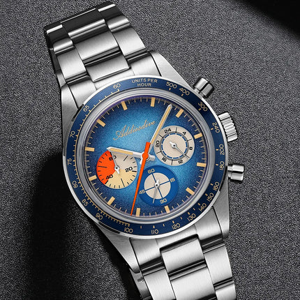 ADDIESDIVE 37mm Men's Luxury Watch 100m Water Resistance K1 Bubble Mirror Glass C3 Luminous Men's Stainless Steel Quartz Watch