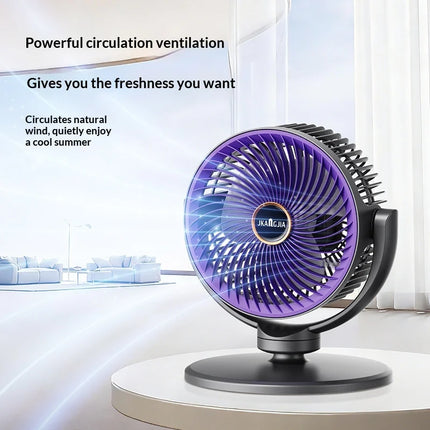 Ventilatore da scrivania verticale 3 in 1, ventilatore silenzioso a 5 velocità per la circolazione dell'aria in tutta la stanza, vento forte e bassa rumorosità, ideale per la casa, il letto