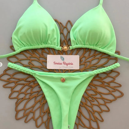 Micro Bikini Push Up Costumi da bagno donna 2026 Costumi da bagno sexy Bikini brasiliano Set Halter Biquini Costumi da bagno Perizoma Beachwear Donna