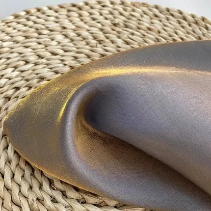 Tessuto di raso setoso in cristallo di vetro, tessuto iridescente glitterato, materiale per abiti lucidi, tessuto per indumenti lucido