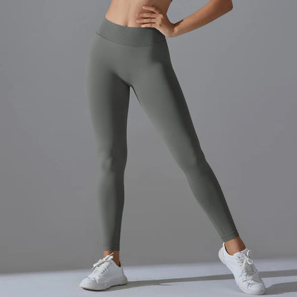 Fitness Sports Leggings Women's High Waist Seamless Yoga Legging Scrunch Butt Breathable Push Up Sports Pants Women Gym Tights PlatiNum