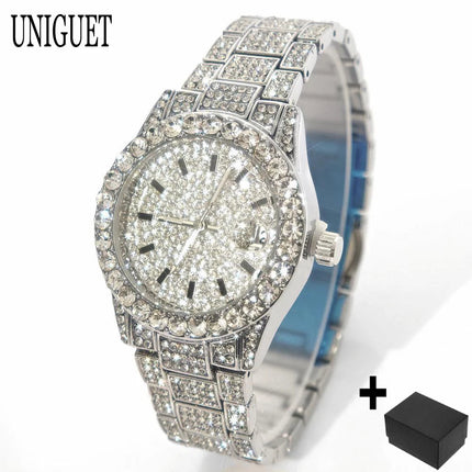 Orologio da Donna UNIGUET di Lusso alla Moda, Elegante Quadrante Piccolo con Diamanti Rosa, Mini Orologio da Polso al Quarzo Bling-Bling da Donna, Regalo platinumshop