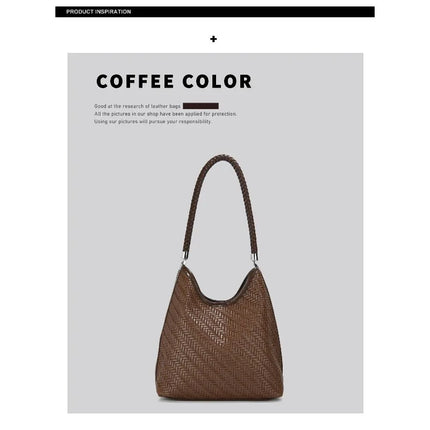 CEEKAY 2026 New Woven Hobo Bag, Retro Herringbone Texture Shoulder Bag with Woven Handle, Casual Women's Tote Bag