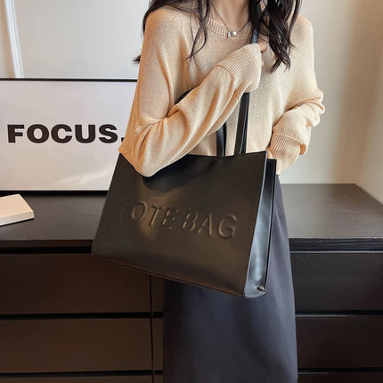 Designer Tote Bag For Women Large Capacity Handbag Portable Brand Briefcase Top Quality Pu Leather Female Shoulder Crossbody Bag PlatiNum