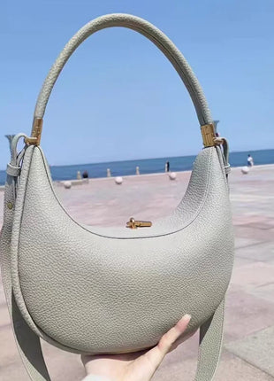 2025 Luxury Quality Half Moon Women's Shoulder Bag Crossbody Aesthetic Bags Women's Handbag Lock Catch Designer Underarm Bags PlatiNum