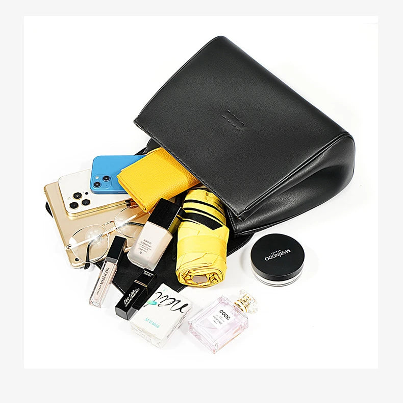 2025 New Soft Leather Tote Bag Women's Spacious Shoulder Crossbody Purse Multiway Underarm Chic Stylish Casual Top Handle Bag