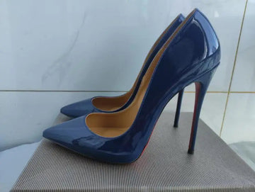 Taglie 48 Scarpe da donna stile classico in vernice con punta a punta Slip On 12 cm Scarpe con tacco alto da donna eleganti Décolleté a spillo semplici Nero Rosso Bianco platinumshop