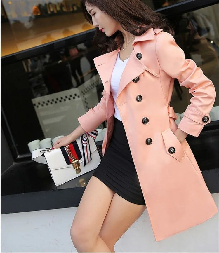 Xiaoxiangfeng Jacket Women2026Spring Autumn Winter New Fashion Windbreaker British Style Long Trench Coat Loose Female Outerwear