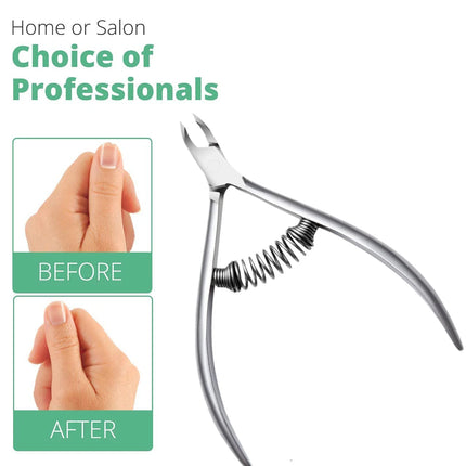 1pcs Professional Stainless Steel Cuticle Nipper, Sharp Precision Nail Trimmer, Durable Spring-Loaded Tool, Salon-Quality Manicure & Pedicure Accessory for Clean & Neat Nails