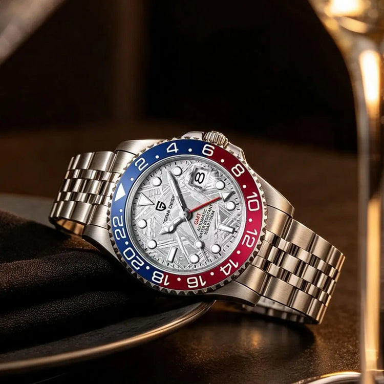 PAGANI DESIGN New GMT Men Watch Top Brand 40mm Mechanical Watch Sapphire Glass 100M Waterproof Automatic Wristwatch Reloj Hombre