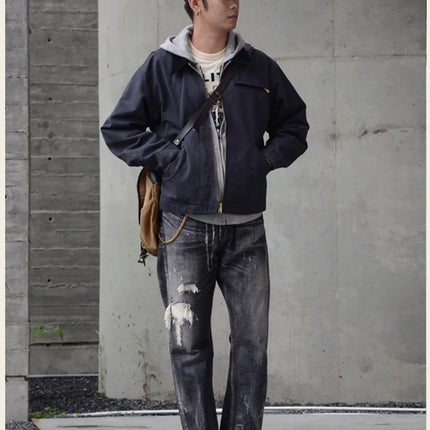 Classic Detroit Jacket J01 American Vintage Workwear Spring/Fall 100% Cotton Canvas Jacket J97 Loose-Fit Lightweight Coat
