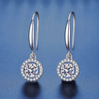 New 925 Sterling Silver Earrings Moissanite for Women Exquisite Luxury Wedding Engagement Jewelry Fashion Gift High Quality PlatiNum